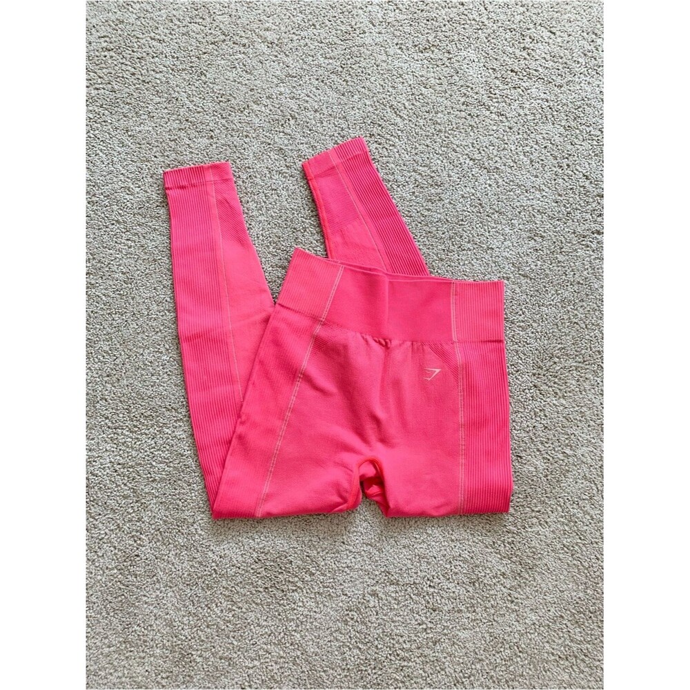GymShark Hot Pink Ultra Seamless Athletic Sports Yoga Leggings Large